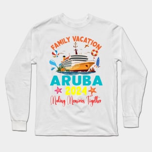 Family Vacation Aruba 2024 Family Matching Group Summer Long Sleeve T-Shirt